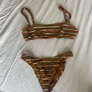 RVCA Multicolor Striped Bikini